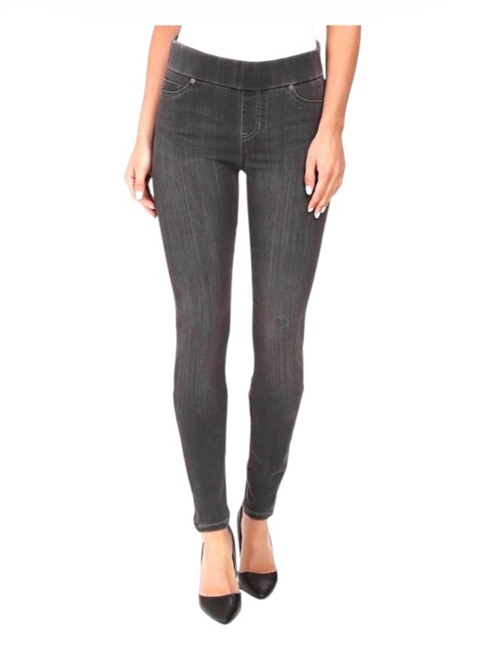 Liverpool Los Angeles "The Skinny" Pull-On Jeans - Grey Wash - Size 6/28 0001